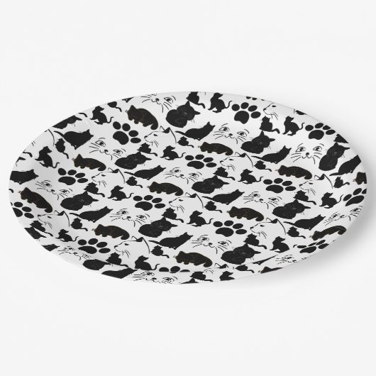 DIE SCHWARZKATZPATTER PAPPTELLER (Schrägansicht)