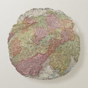 Die Schweiz 14 Rundes Kissen