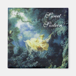 DIE SCHWEIZ, 16 . GEBURTSTAG PARTY grün, blau Magnet