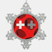 Die Schweiz #1 Schneeflocken Zinn-Ornament (Vorderseite)