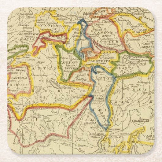 Die Schweiz 21 Rechteckiger Pappuntersetzer (Vorderseite)
