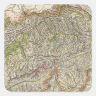 Die Schweiz 3 Quadratischer Aufkleber