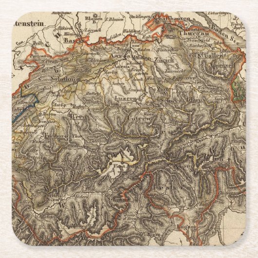 Die Schweiz 7 Rechteckiger Pappuntersetzer (Vorderseite)