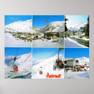 Die Schweiz, Andermatt Winter-Skiort Poster