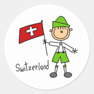 Die Schweiz-Aufkleber Runder Aufkleber