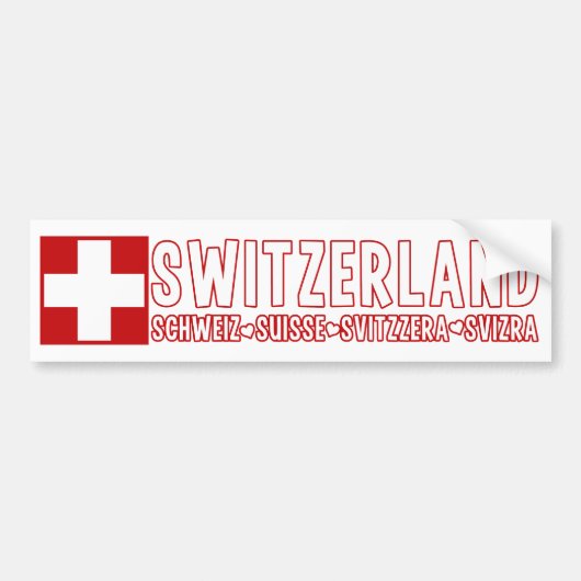 Die SCHWEIZ-Autoaufkleber Autoaufkleber (Vorne)