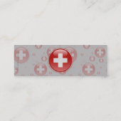Die Schweiz-Blasen-Flagge Mini Visitenkarte (Rückseite)