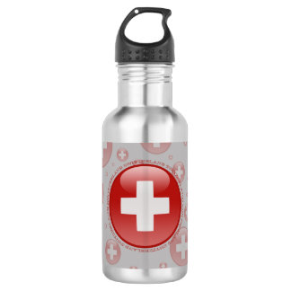 Die Schweiz-Blasen-Flagge Trinkflasche