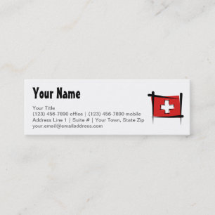 Die Schweiz-Bürsten-Flagge Mini Visitenkarte