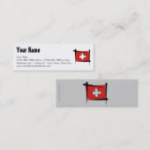 Die Schweiz-Bürsten-Flagge Mini Visitenkarte (Vorne/Hinten)