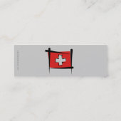 Die Schweiz-Bürsten-Flagge Mini Visitenkarte (Rückseite)