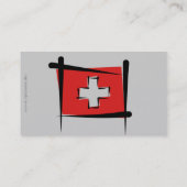Die Schweiz-Bürsten-Flagge Visitenkarte (Rückseite)