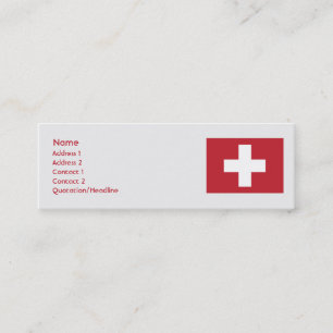 Die Schweiz - dünn Mini Visitenkarte