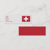 Die Schweiz - dünn Mini Visitenkarte (Vorne/Hinten)