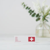 Die Schweiz - dünn Mini Visitenkarte (Stehend Vorderseite)