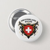 Die Schweiz-Felsen Button (Vorne & Hinten)