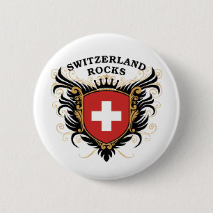 Die Schweiz-Felsen Button