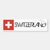 Die Schweiz-Flagge Autoaufkleber (Vorne)