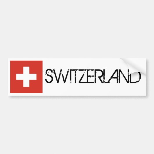 Die Schweiz-Flagge Autoaufkleber (Vorne)