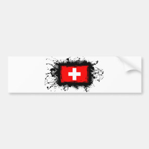 Die Schweiz-Flagge Autoaufkleber