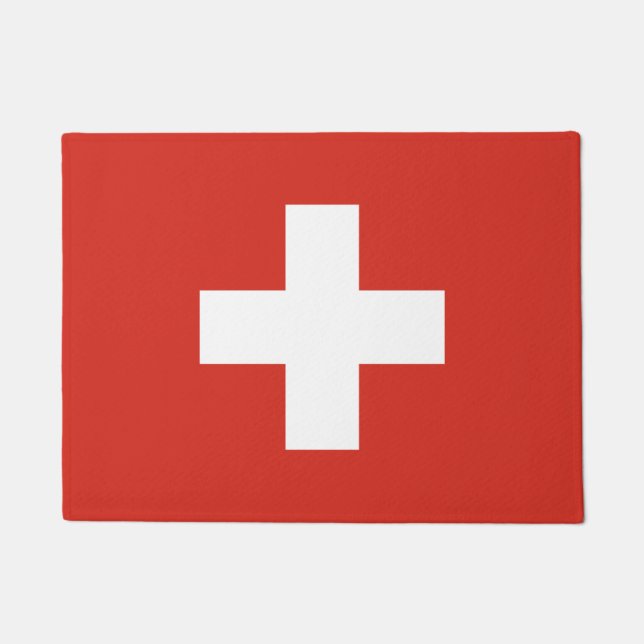 Die Schweiz-Flagge Fußmatte (Vorderseite)