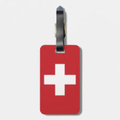 Die Schweiz-Flagge Gepäckanhänger (Rückseite vertikal)