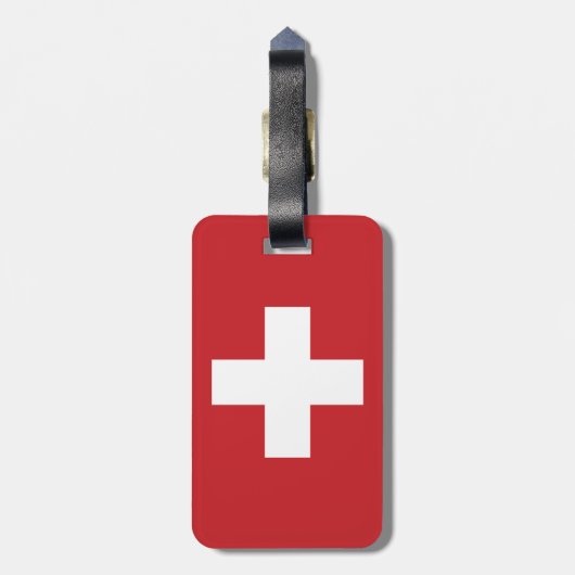 Die Schweiz-Flagge Gepäckanhänger (Rückseite vertikal)