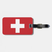 Die Schweiz-Flagge Gepäckanhänger (Rückseite horizontal)