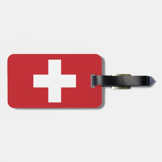 Die Schweiz-Flagge Gepäckanhänger (Rückseite horizontal)