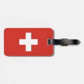 Die Schweiz-Flagge Gepäckanhänger (Rückseite horizontal)