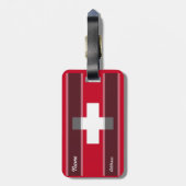 Die Schweiz-Flagge Gepäckanhänger (Rückseite vertikal)
