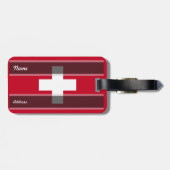 Die Schweiz-Flagge Gepäckanhänger (Rückseite horizontal)