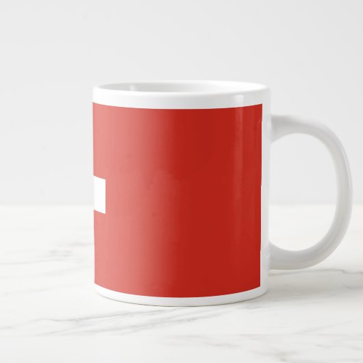 Die Schweiz-Flagge Jumbo-Tasse (Rechts)