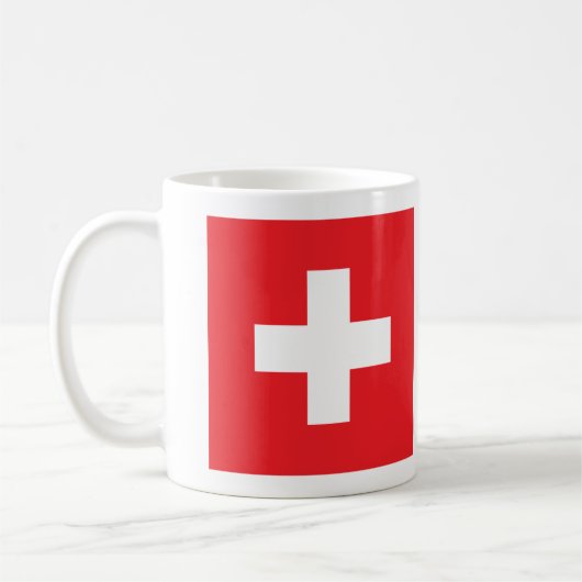 Die Schweiz-Flagge Kaffeetasse (Links)