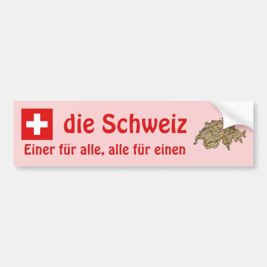 Die Schweiz-Flagge + Karten-Autoaufkleber Autoaufkleber (Vorne)