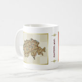 Die Schweiz-Flagge + Karten-Tasse Kaffeetasse (Vorderseite Links)