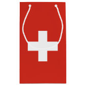 Die Schweiz-Flagge Kleine Geschenktüte (Rückseite)