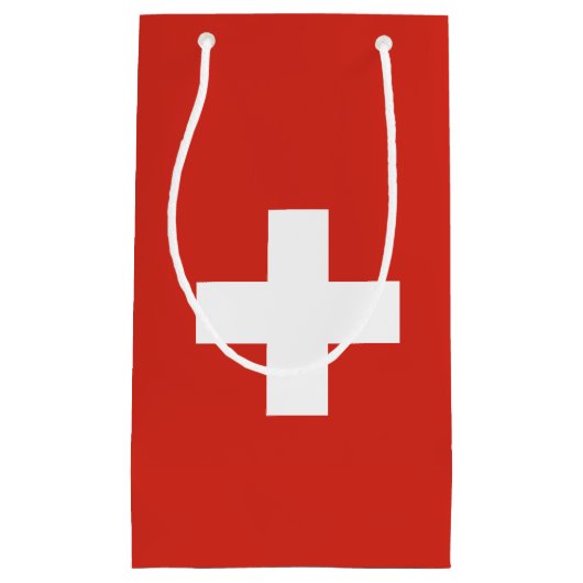 Die Schweiz-Flagge Kleine Geschenktüte (Vorderseite)