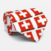 Die Schweiz-Flagge Krawatte (Gerollt)