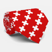Die Schweiz-Flagge Krawatte (Gerollt)