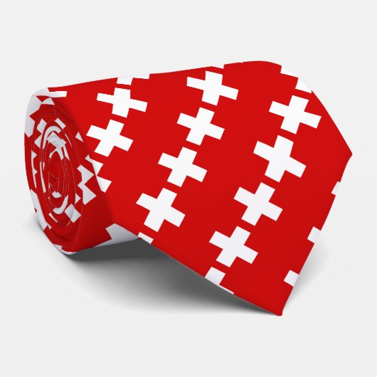 Die Schweiz-Flagge Krawatte (Gerollt)
