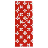 Die Schweiz-Flagge mit Herzmuster Geschenktüte Für Weinflaschen (Rückseite)