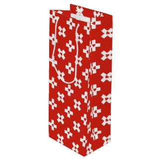 Die Schweiz-Flagge mit Herzmuster Geschenktüte Für Weinflaschen