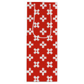 Die Schweiz-Flagge mit Herzmuster Geschenktüte Für Weinflaschen (Vorderseite)