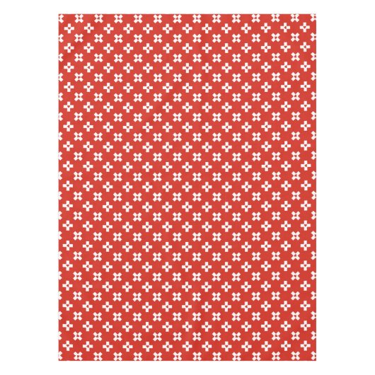 Die Schweiz-Flagge mit Herzmuster Tischdecke (Vorderseite)