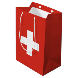 Die Schweiz-Flagge Mittlere Geschenktüte