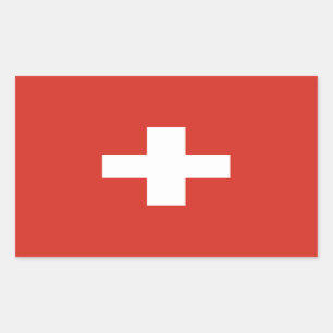 Die Schweiz-Flagge Rechteckiger Aufkleber