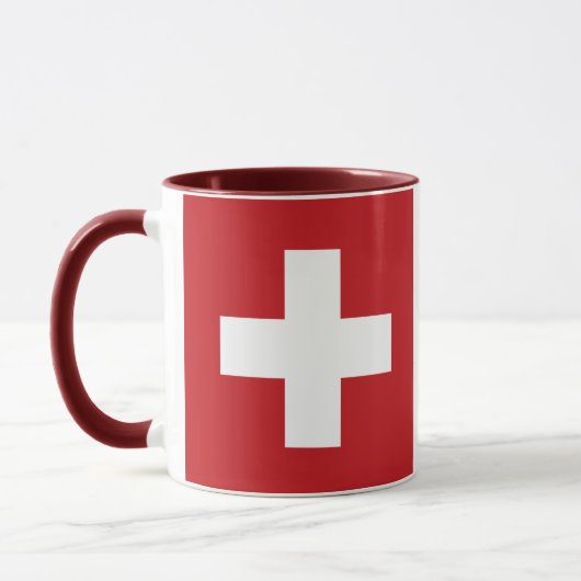 Die Schweiz-Flagge Tasse (Links)