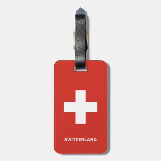Die Schweiz-Flaggen-Gepäckanhänger Gepäckanhänger (Rückseite vertikal)