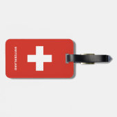 Die Schweiz-Flaggen-Gepäckanhänger Gepäckanhänger (Rückseite horizontal)